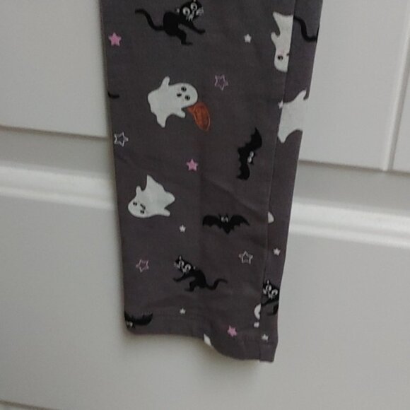 3/$25 George EUC Halloween gray leggins size 10/12 cats ghosts bats pattern - Picture 3 of 4